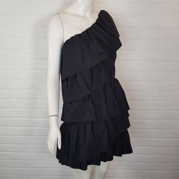 Dresses & Skirts - Endless Rose Anthropologie Tiered Mini Dress Medium UK 12 Black Ruffle Party NWT